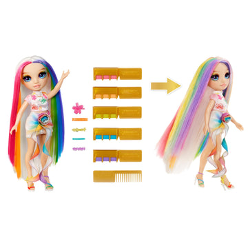 Rainbow High Hair Chalk & Style Amaya - Rainbow 11    Doll. Washable Rainbow Hair Chalk, Color, Style, Play, Rinse & Repeat. Gre