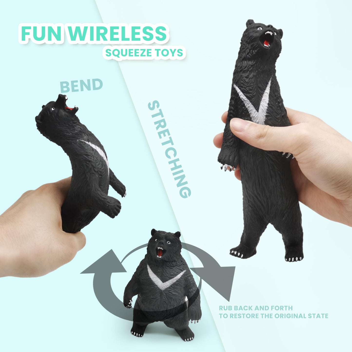 ZTATU T- Rex Dino Toys Stress Balls for Kids (1PCS) Dinosaur Squishy Toys, Autism Sensory Toys Party Favors Stretchy Toys for Ki