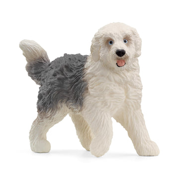 Schleich Farm World New 2024 Farm Animal Toy Old English Sheepdog Dog Figurine