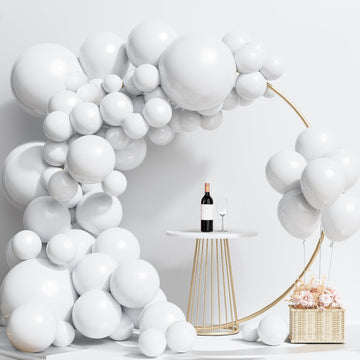 Labeol White Balloons Different Sizes 151Pcs 18/12/10/5 Inch White Balloon Garland Arch Kit Quality Latex Balloons White Decorations For Wedding Party Birthday Baby Shower Graduation