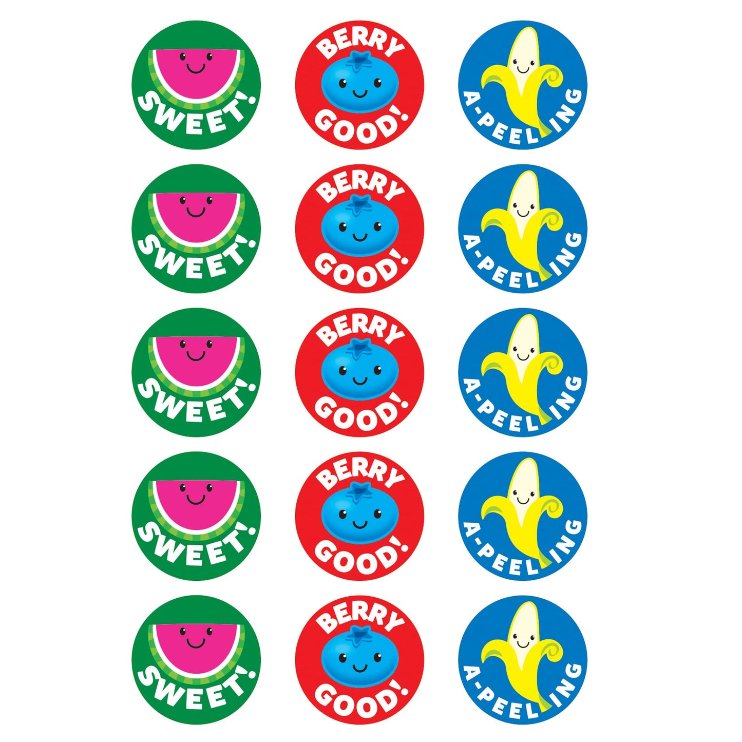 Trend Friendly Fruit/Fruit Punch Stinky Stickers, Classroom Incentives, 60 Count