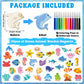 gisgfim 36Pcs Wooden Magnet Painting Craft Kit DIY Wooden Ocean Animal Magnets Coloring Arts Crafts for Kids Ages 4-8 8-12 for B