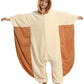 LONULAIN Unisex Kids Animal Oneise Pajamas, Boys Girls Flannel Hooded Halloween Cosplay Costume/Homewear/Sleepwear (Flying Squir