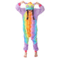 Woyasim Unisex Flannel Costume Onesie Kids Halloween Easter Animal Cosplay For Girls Boys One Piece Pulple Panda L