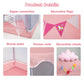 Kids Tent Play Tents For Toddler Children Indoor And Outdoor Large Pink Girls Princess Playhouse Castle With Windows Clouds And