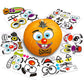ArtCreativity Halloween Pumpkin Stickers for Decorating - 12 Sheets - Jack-o-Lantern - 26 Pumpkin Decorating Stickers - Cute Hal
