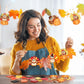 Motipuns 24 Sets Thanksgiving Turkey Ornaments Crafts Turkey Paper Suncatchers Thanksgiving Fall DIY Kit Pumpkin Crafts Decorati