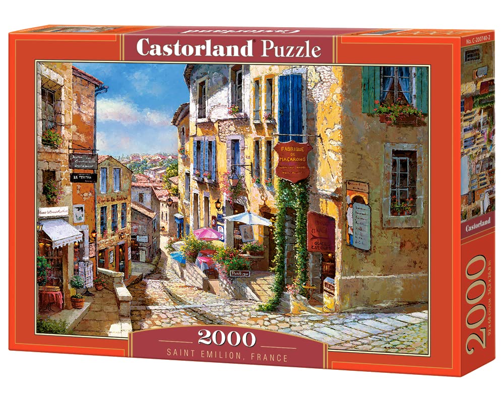 CASTORLAND 2000 Piece Jigsaw Puzzles  Saint Emilion  France  Puzzle of France  Village  mature-themed Puzzles  Castorland C-200740-2