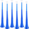 Cagemoga 6 Pieces Collapsible Stadium Horn 24 Inch Plastic Trumpet Horn Stadium Horn Noise Maker For Sporting Events Sports Themed Party Supplies (Blue)
