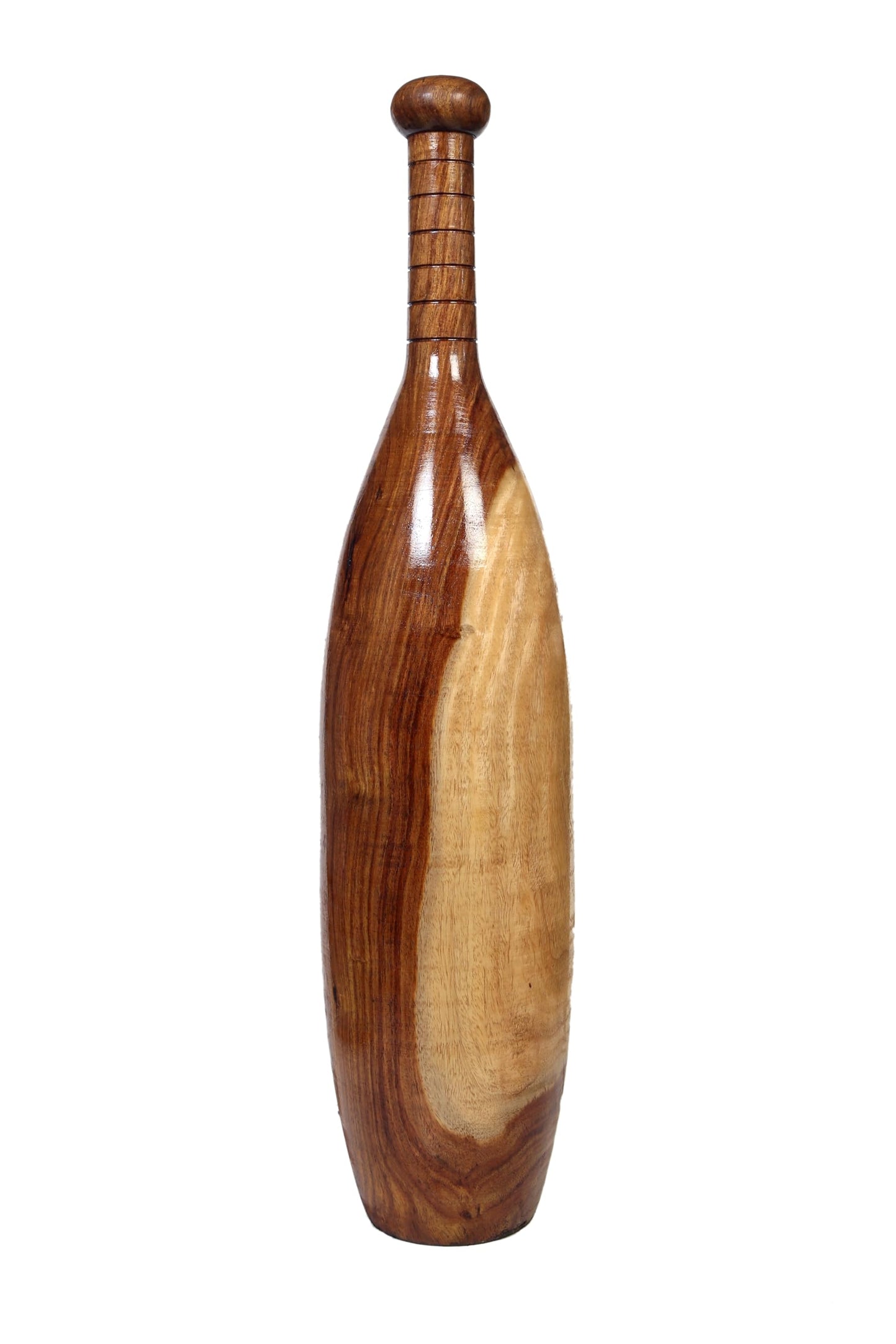 B.A Sports Wooden Mudgar Exercise Club, Traditional Indian Fitness Equipment, Oval Shape (6, Kilograms)