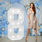 Imprsv Marquee Numbers Large 8Th-Birthday Decorations: 4Ft Light Up Number Party Decor 8 Year Old Girl And Boy Birthday Decorati