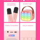 Verkb Kids Karaoke Machine, Kids Toys Birthday Gift For Girls, Mini Portable Bluetooth Speaker With 2 Wireless Microphone For Gi