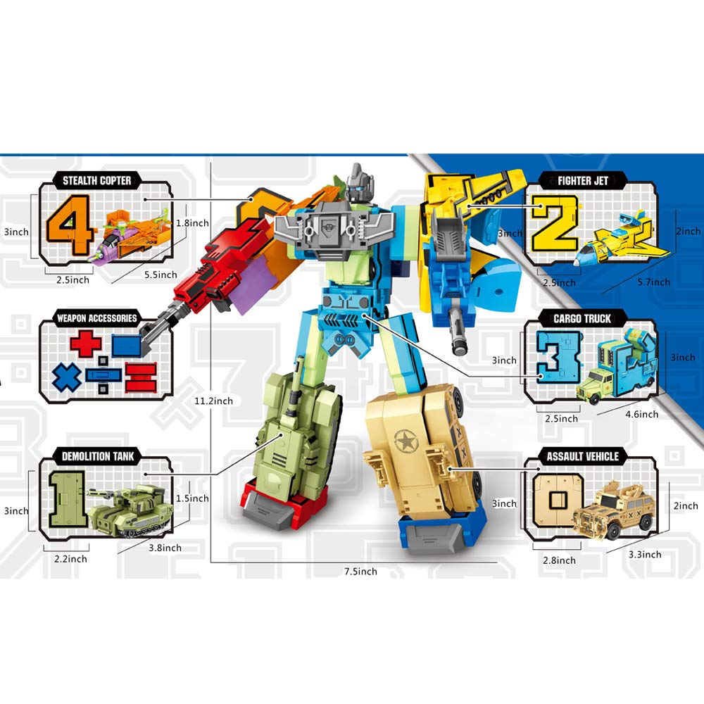 Cyeah Number Robot Math Robot Mathematical Toys For Kids Education 20 Pieces
