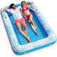 Inflatable Tanning Pool Lounger Float - Jasonwell 4 in 1 Sun Tan Tub Sunbathing Pool Lounge Raft Floatie Toys Water Filled Tanning Bed Mat Pad for mature-themed Blow Up Kiddie Pool Kids Ball Pit Pool (XXL)