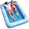 Inflatable Tanning Pool Lounger Float - Jasonwell 4 in 1 Sun Tan Tub Sunbathing Pool Lounge Raft Floatie Toys Water Filled Tanning Bed Mat Pad for mature-themed Blow Up Kiddie Pool Kids Ball Pit Pool (XXL)