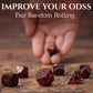 DND Metal Dice - Dark Abyss Metal Dice with Red Cracks - Polyhedral Dice Set for RPG D&D Dice with Cracks - Beautifully Detailed