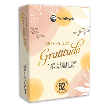 ThinkPsych Moments of Gratitude Deck - 52 Positive Affirmation Cards, Inspiring Journal Prompts, Cardstock, Model 1-MOG