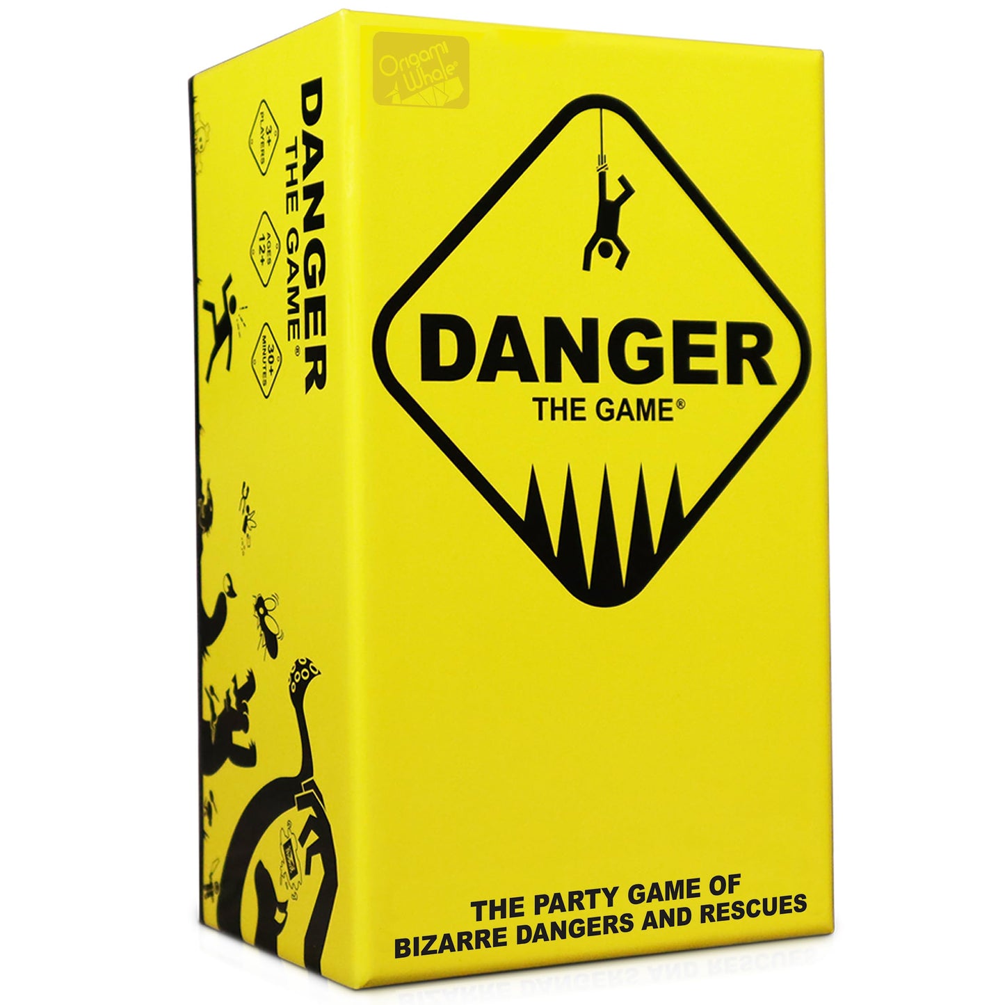 ORIGAMI WHALE Danger The Game: The Party Card Game of Bizarre Dangers and Rescues | Easy Game for Family & mature-themed Game Night | 3+ Players