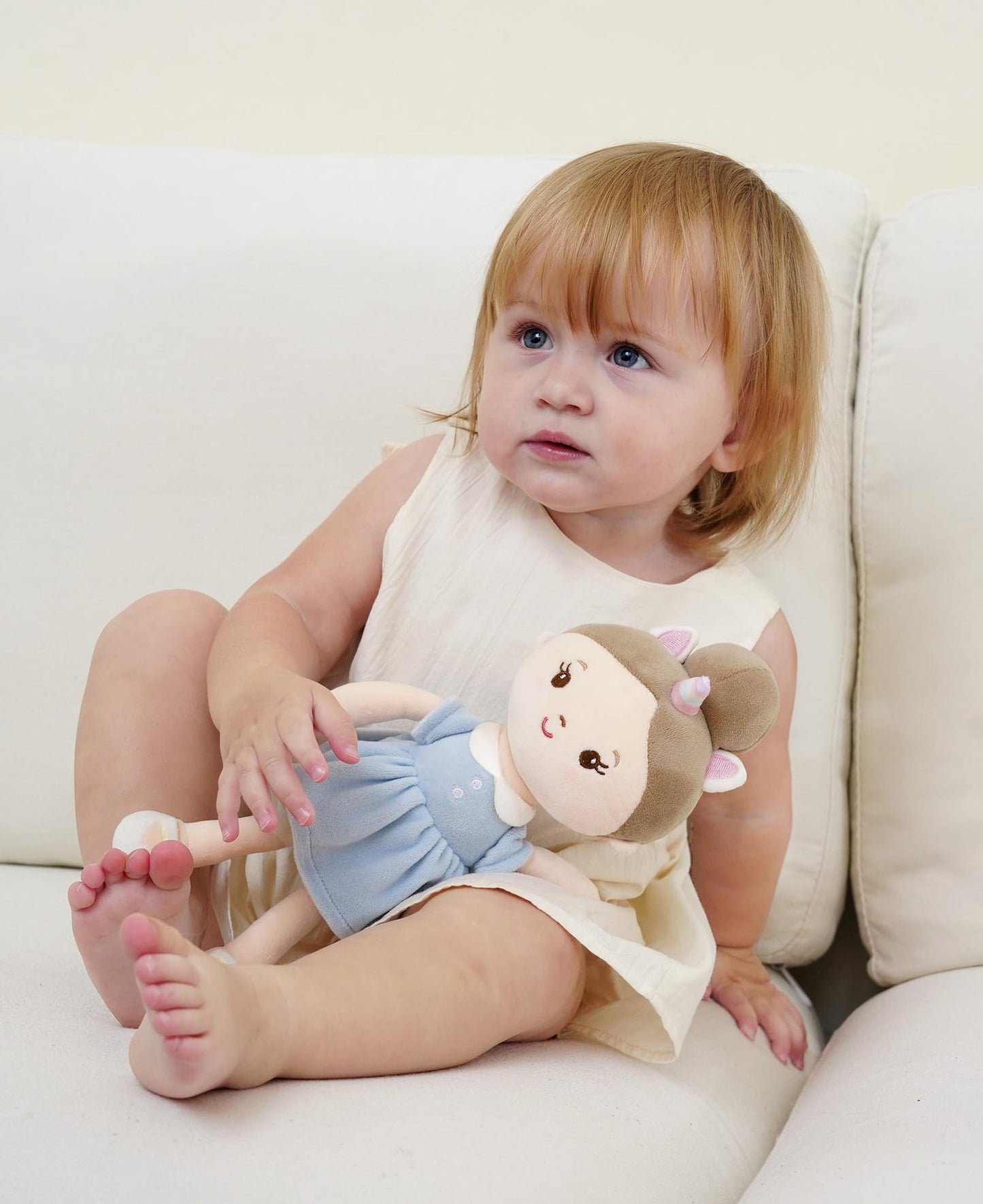 GAGAKU Soft Plush Baby Doll - 12" Sweet Dream Girl, Cotton, Machine Washable, Perfect Gift for Girls, Toddlers & Infants, Model G03SA2501
