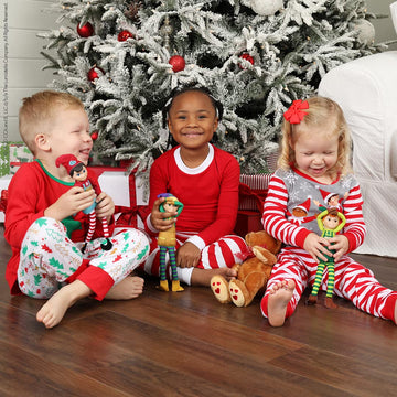 The Elf on the Shelf Elf Mates 3-Pack with Storybook – Original Christmas Elves for Kids, Blue, Green, Brown, 2x8x8 inches
