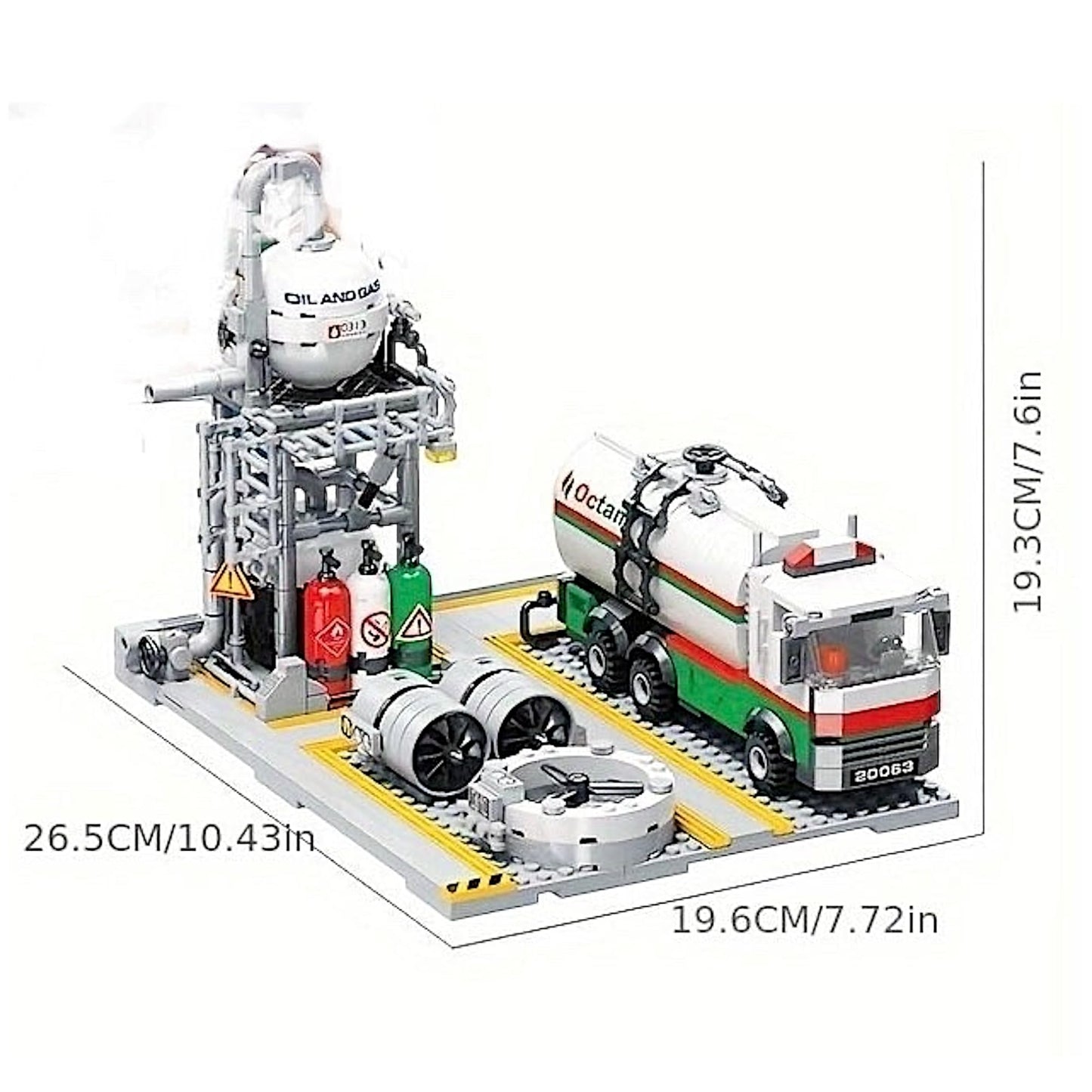 General Jim'S Chemical Laboratory And Natural Gas Loading Station - City Modular Building Blocks Moc Bricks Set | Compatible With Lego City Sets And All Major Brands (Natural Gas Loading Station)