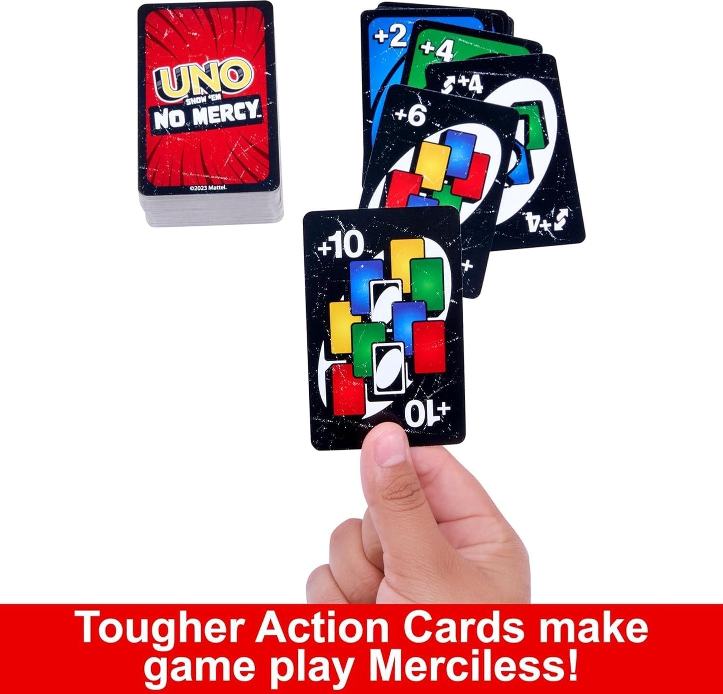 Owzy Mattel Uno, Show Em No Mercy | Game Card, Kids, Adults, Family Night, 2-10 Players | Iconic Characters, Engaging Gameplay,