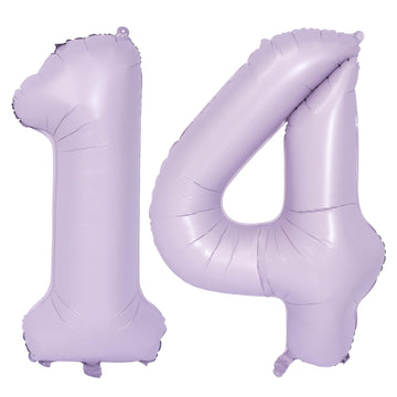 40 In Matte Purple Number Balloons Helium Foil Mylar Balloon Birthday Party Banquet Decoration Digital 14