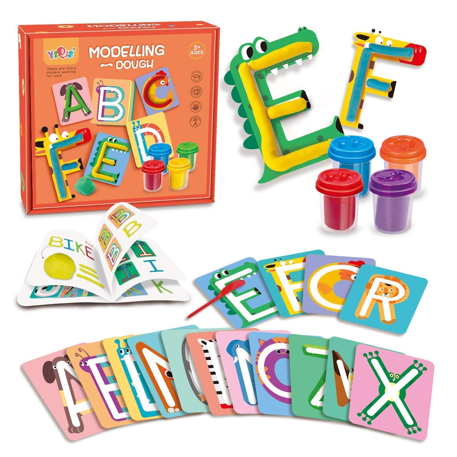 Dough Preschool Education Recognition Fundamental Starter Set, Alphabet ...