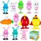 Mgparty 12 Pack Easter Wind Up Toys Easter Party Favor Bunny Toys Easter Basket Stuffer Pinata Toys Goodie Bags Easter Gifts For Kids