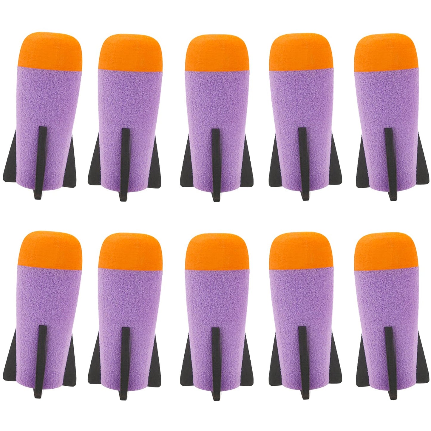 BOROLA 10 Pcs Missile Filled Foam Rocket Launcher  Compatible for Nerf N-Strike advanced Series(Purple)