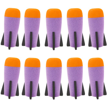 BOROLA 10 Pcs Missile Filled Foam Rocket Launcher  Compatible for Nerf N-Strike advanced Series(Purple)