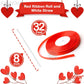KatchOn, Valentines Day Balloons Red and White - 12 Inch, Pack of 40 | Red and White Balloons, Red White Confetti Balloons for V