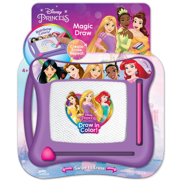 Ja-Ru Disney Princess Magic Draw-Magnetic Drawing Pad (1 Pack). Drawing Kids Board Car Trip Toys | Mess-Free Small Kids Write Board | Creative Activities And Travel Entertainment.B-6906-1S