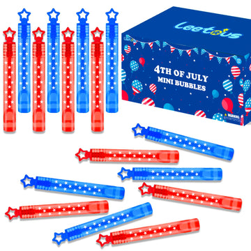 Bulk Independence Day Accessories 200 Pack, 4th of July Mini Bubbles Party Favors Supplies Bulk for Kids Boy Girl, Fourth of Jul