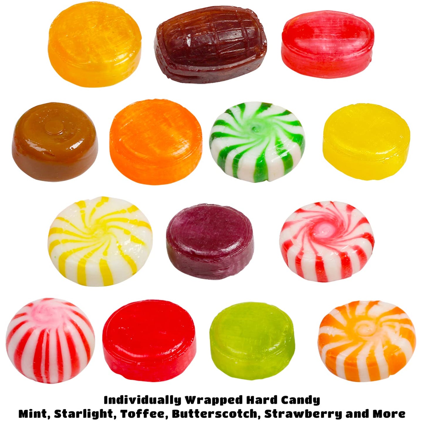 Hard candy Mix - 3 LB Bulk Variety candy Bag - Easter Egg Filler candy Assortment - Hard candies Sampler - Individually Wrapped