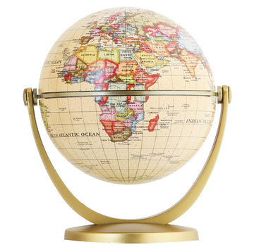 Annova Mini Antique Globe 4-Inch / 10 Cm - Swivels In All Directions Educational, Decorative, Unique, Small World, Desktop, Vintage (Mini Globe 4')