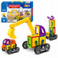 2Buds 48 Pcs Magnetic Building Blocks Construction Vehicle Set | Stem Educational Magnetic Tiles Toy With Excavator For Kids Boy