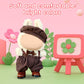 17cm Doll Clothes Labubu Clothes for 6.7inch(17cm) Dolls enhanced Doll Outfit with Hat and Accessories(Clothes Only)(Brown)