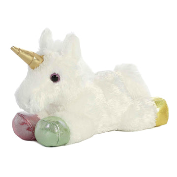 Aurora® Adorable Mini Flopsie™ Prism Unicorn™ Stuffed Animal - Playful Ease - Timeless Companions - White 8 Inches
