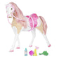 Glitter Girls Bonnie 14-inch Horse - Pink Mane & Tail, Removable Saddle, Floral Blanket, Grooming Accessories - GG58011C1Z