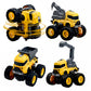 Construction Truck Toys - 4 Pack Excavator, Mixer, Crane, Dump Trucks Push and Go Friction Powered Cars Monster Stunt Vehicles P