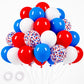 Voircoloria 105Pcs Red White Blue Balloons 12Inch Party Latex Balloons For 4Th Of July Independence Day Graduation Anniversary P