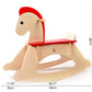 Hape Rock And Ride Kid'S Wooden Rocking Horse, Beige, L: 26.6, W: 11.1, H: 20.6 Inch
