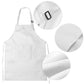 Yaomiao 4 Pieces Kids Apron With Pocket Children Adjustable Chef Apron For Cooking Baking Painting (White,M For 7-13 Age)