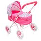 Kookamunga Kids Baby Doll Stroller Pram - Realistic Toy Baby Stroller For Dolls - 2 In 1 Toy Play Pram Doll Carriage With Remova