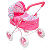 Kookamunga Kids Baby Doll Stroller Pram - Realistic Toy Baby Stroller For Dolls - 2 In 1 Toy Play Pram Doll Carriage With Remova