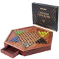Vamslove Chinese Checkers 15' Large Upgraded Version Wooden Game Board, 16Mm 60+12 Colorful Glass Marbles, Easy Grasping For Adults And Kids, W/Storage Drawer, Fun For Family Gathering