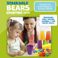Skoolzy Rainbow Stacking Bears With Matching Sorting Cups 69 Piece Set, 60 Bear Counters, Scissor Tongs, Rainbow Cups, Storage Bag, Sorting Dice Game