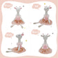 Mikee Fluffie Giraffe Stuffed Animals For Girls,15.7'' Pink Deer Plushies With Lace Skirt,Cute Stuffed Animal For Girls As