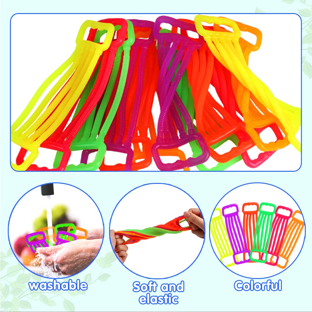 12 Pack Stretchy Strings Fidget Toys, Stretchy Fidget Sensory Toys Stress Relief Anxiety Calming Toys For Autistic Kids Boys Adults Classroom Prize Treasure Box Birthday Christmas Party Favors Gifts